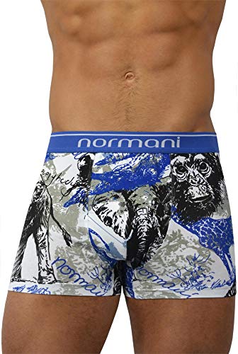 normani 4 x Herren Retroshorts mit hohem Baumwollanteil und verschiedenen Motiven Farbe Wild Animal Größe L von normani