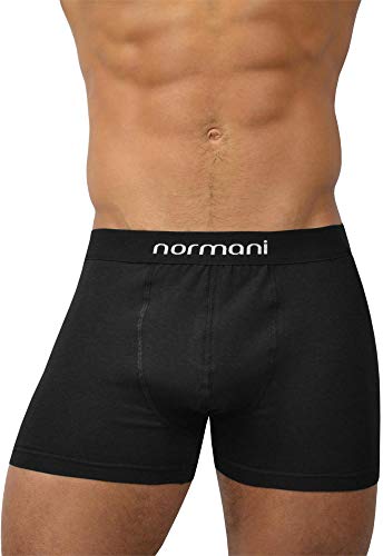 normani 4 x Herren Unterhose Boxershorts Retro Pants Farbiger Mix Schwarz/Gemischt/Neutral Farben Baumwolle mit Elasthan Farbe Basic Style/Black Größe M von normani