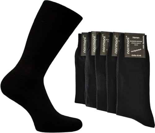 normani 40 Paar Arztsocken ohne Gummidruck – 100 % Baumwolle, Weiß, Kochfest bei 95 °C – Handgekettelte Spitze, Hautfreundlich Farbe Schwarz Größe 39-42 von normani