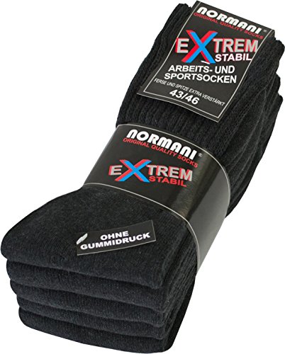 normani 5 Paar EXTREM STABILE Arbeits- Sportsocken -mit extra verstärkter Ferse und Spitze, ohne Gummidruck Farbe Anthrazit Größe 43-46 normani 5 Paar EXTREM STABILE Arbeits- Sportsocken -mit extra verstärkter Ferse und Spitze, ohne Gummidruck Farbe Anthrazit Größe 43-46 von normani