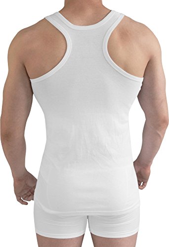 normani 5 x Herren Rambo-Tanktop - Muskelshirt - Fitnesshemd aus Baumwolle Größe 9=XL von normani