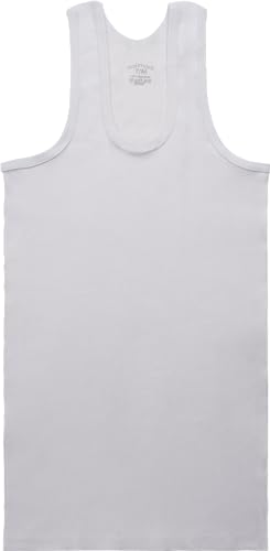 normani 5 x Herren-Unterhemd weiß aus 100% gekämmter Baumwolle Farbe Doppelripp Weiß Größe 9=XL von normani