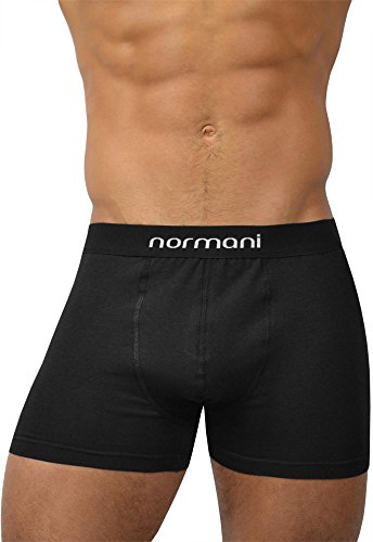 normani 6 Paar Herren Boxershorts/Herren Unterwäsche - aus Baumwolle mit Elasthan Farbe Basic Style/Black Größe M von normani