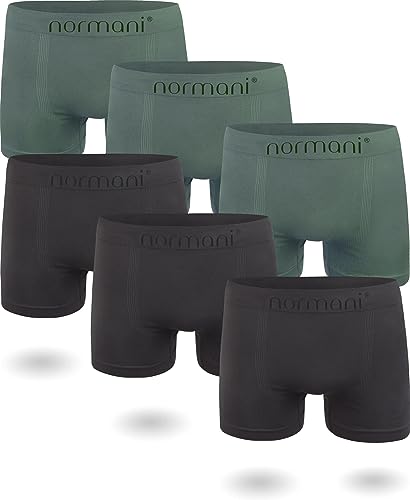 normani 6 oder 12 Mikrofaser-Unterhosen für Herren | atmungsaktive Sport-Funktions-Unterwäsche | Boxershorts | Retroshorts für Männer (Gr. S-3XL) Farbe 3 x Oliv / 3 x Anthrazit Größe L/XL von normani