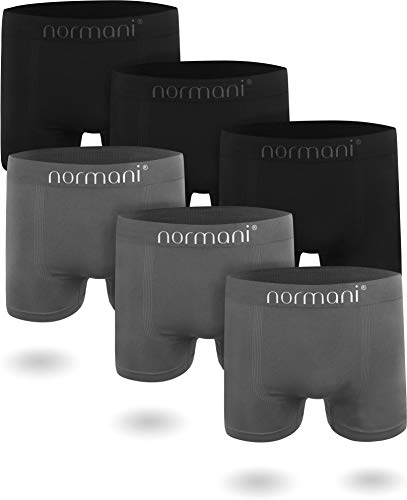 normani 6 oder 12 Mikrofaser-Unterhosen für Herren | atmungsaktive Sport-Funktions-Unterwäsche | Boxershorts | Retroshorts für Männer (Gr. S-3XL) Farbe 3 x Schwarz / 3 x Grau Größe XXL/3XL von normani