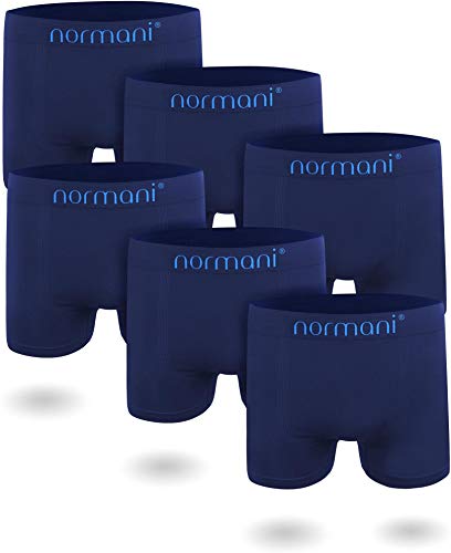 normani 6 oder 12 Mikrofaser-Unterhosen für Herren | atmungsaktive Sport-Funktions-Unterwäsche | Boxershorts | Retroshorts für Männer (Gr. S-3XL) Farbe 6 x Blau Größe S/M von normani