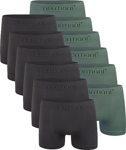 normani 6 oder 12 Mikrofaser-Unterhosen für Herren | atmungsaktive Sport-Funktions-Unterwäsche | Boxershorts | Retroshorts für Männer (Gr. S-3XL) Farbe 6 x Oliv / 6 x Anthrazit Größe S/M von normani