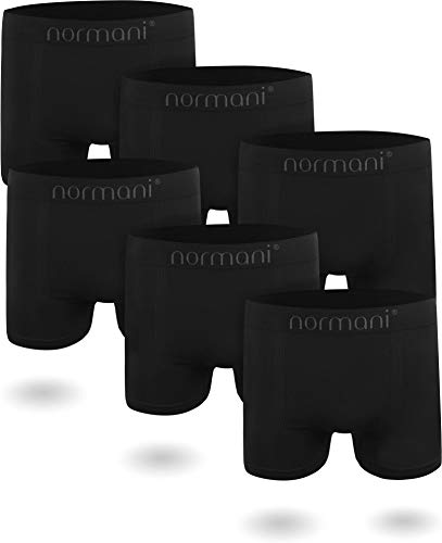 normani 6 oder 12 Mikrofaser-Unterhosen für Herren | atmungsaktive Sport-Funktions-Unterwäsche | Boxershorts | Retroshorts für Männer (Gr. S-3XL) Farbe 6 x Schwarz Größe S/M von normani