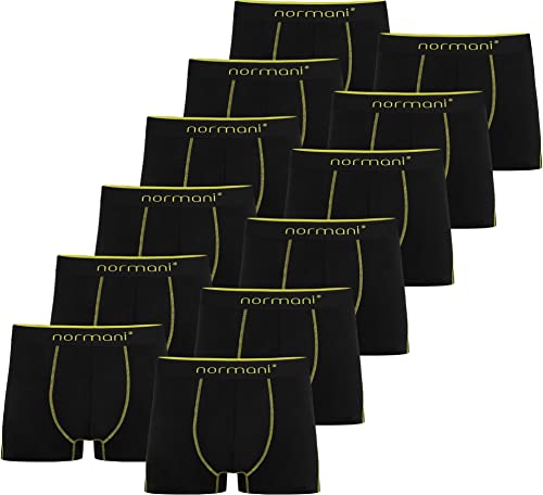 normani 6 oder 12 x Herren Soft Boxershorts - sehr angenehmes Tragegefühl - Männer Unterhosen aus Baumwolle in Größe S - 4XL Farbe 12 x Gelb Größe XL von normani