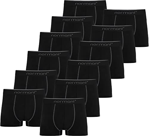 normani 6 oder 12 x Herren Soft Boxershorts - sehr angenehmes Tragegefühl - Männer Unterhosen aus Baumwolle in Größe S - 4XL Farbe 12 x Grau Größe XXL von normani
