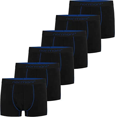normani 6 oder 12 x Herren Soft Boxershorts - sehr angenehmes Tragegefühl - Männer Unterhosen aus Baumwolle in Größe S - 4XL Farbe 6 x Dunkelblau Größe L von normani