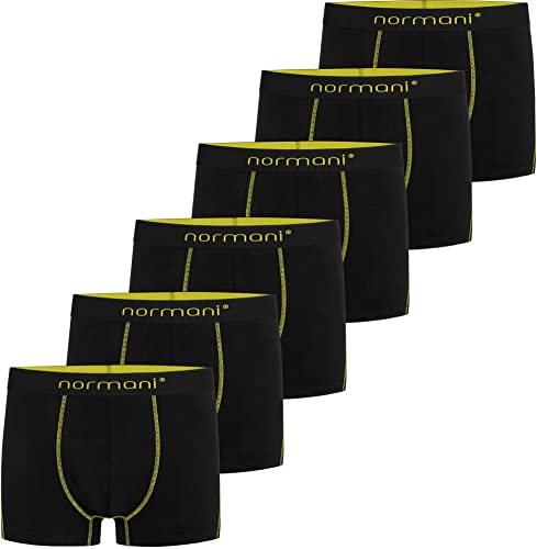 normani 6 oder 12 x Herren Soft Boxershorts - sehr angenehmes Tragegefühl - Männer Unterhosen aus Baumwolle in Größe S - 4XL Farbe 6 x Gelb Größe M von normani
