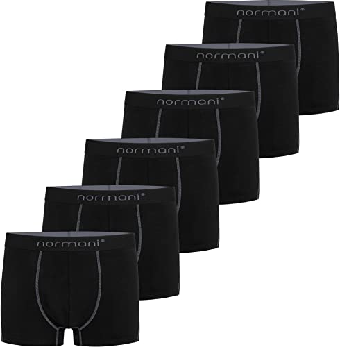 normani 6 oder 12 x Herren Soft Boxershorts - sehr angenehmes Tragegefühl - Männer Unterhosen aus Baumwolle in Größe S - 4XL Farbe 6 x Grau Größe L von normani