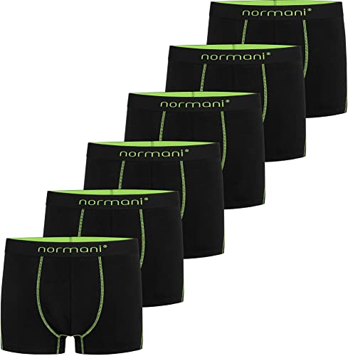 normani 6 oder 12 x Herren Soft Boxershorts - sehr angenehmes Tragegefühl - Männer Unterhosen aus Baumwolle in Größe S - 4XL Farbe 6 x Grün Größe XXL von normani