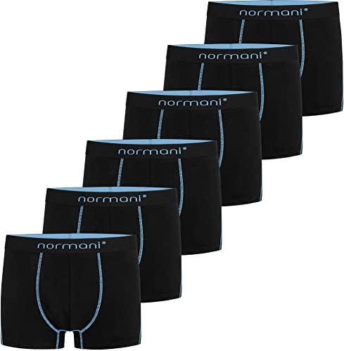 normani 6 oder 12 x Herren Soft Boxershorts - sehr angenehmes Tragegefühl - Männer Unterhosen aus Baumwolle in Größe S - 4XL Farbe 6 x Hellblau Größe M von normani
