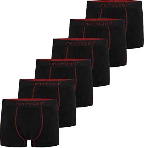 normani 6 oder 12 x Herren Soft Boxershorts - sehr angenehmes Tragegefühl - Männer Unterhosen aus Baumwolle in Größe S - 4XL Farbe 6 x Rot Größe XL von normani