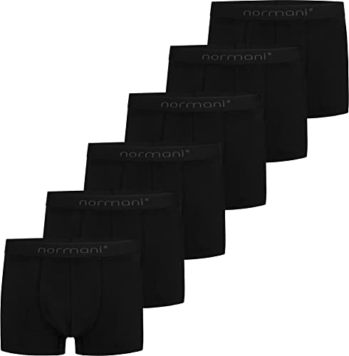 normani 6 oder 12 x Herren Soft Boxershorts - sehr angenehmes Tragegefühl - Männer Unterhosen aus Baumwolle in Größe S - 4XL Farbe 6 x Schwarz Größe 3XL von normani