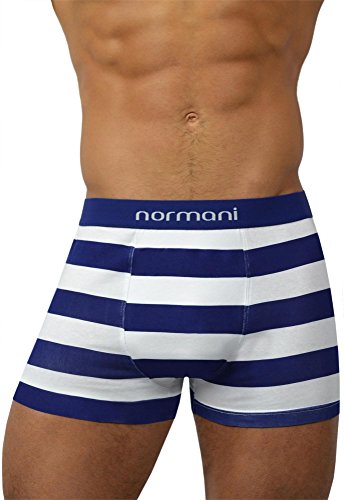 normani 6 x Herren Boxershort Pack Classic Stretch Farbe Navy Strype Größe L von normani