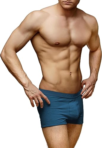 normani 6X weiche Bambus Boxershorts Unterhosen für Herren - Unterwäsche aus Viskose für Männer Farbe Dunkelblau Größe L von normani