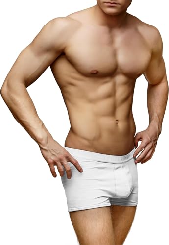 normani 6X weiche Bambus Boxershorts Unterhosen für Herren - Unterwäsche aus Viskose für Männer Farbe Weiß Größe XXL von normani