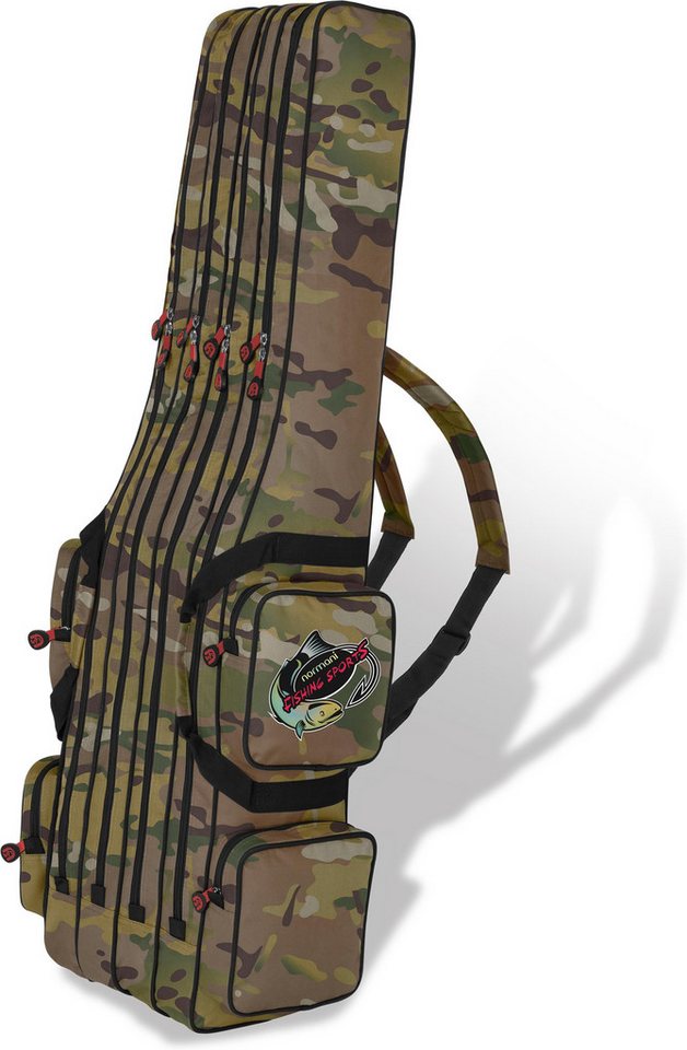 normani Angelrutentasche Rutentasche 1,50 m RodBox Quattro, Angeltasche Rutenfutteral mit 4 Innenfächer für 8 Ruten Anglertasche von normani