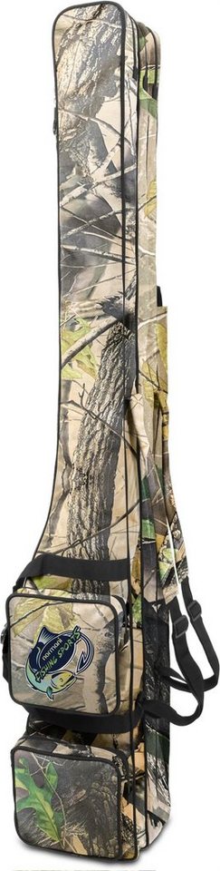 normani Angelrutentasche Rutentasche 1,50 m RodBox Triple, Rutenfutteral Rutenrucksack mit 3 Taschen für 6 Ruten und Kescherfach von normani