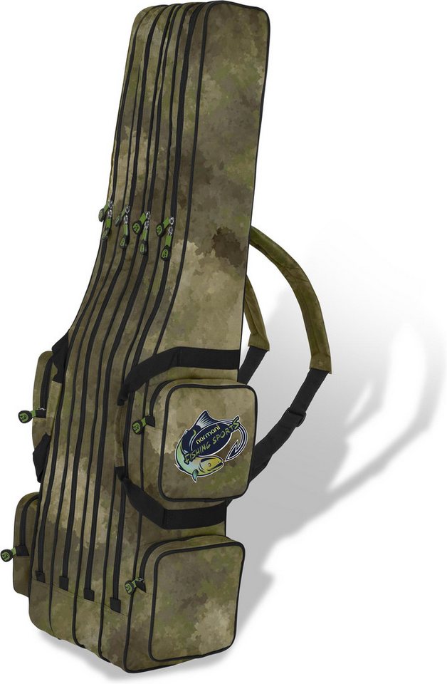 normani Angelrutentasche Rutentasche 1,60 m RodBox Quattro, Angeltasche Rutenfutteral mit 4 Innenfächer für 8 Ruten Anglertasche von normani