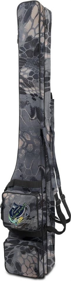 normani Angelrutentasche Rutentasche 1,60 m RodBox Triple, Rutenfutteral für 6 Ruten Rutenkoffer mit Keschertasche 4 Außentaschen von normani