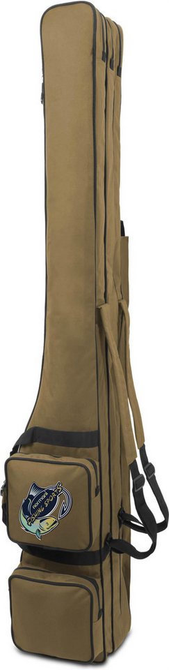 normani Angelrutentasche Rutentasche 1,70 m RodBox Triple, Rutenfutteral für 6 Ruten Rutenkoffer mit Keschertasche 4 Außentaschen von normani