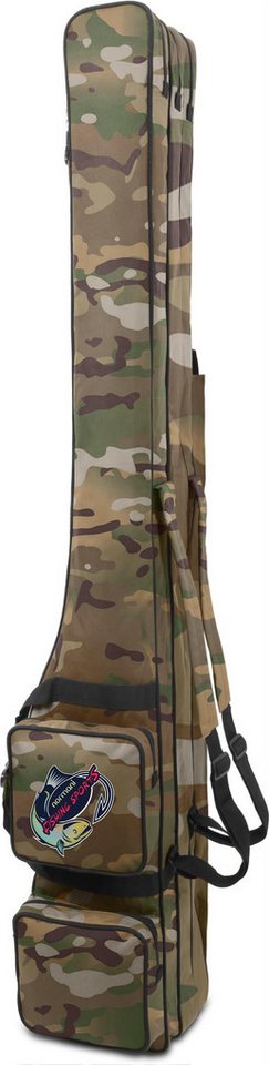 normani Angelrutentasche Rutentasche 1,70 m RodBox Triple, Rutenfutteral für 6 Ruten Rutenkoffer mit Keschertasche 4 Außentaschen von normani