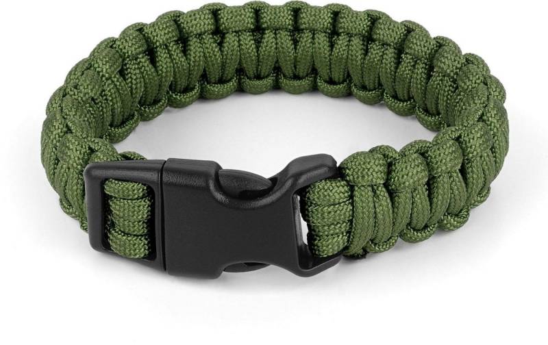 normani Armband Survival-Armband Paracord 17 mm Large (1-tlg), Survival Armband aus geflochtener Paracord mit Clipverschluss von normani