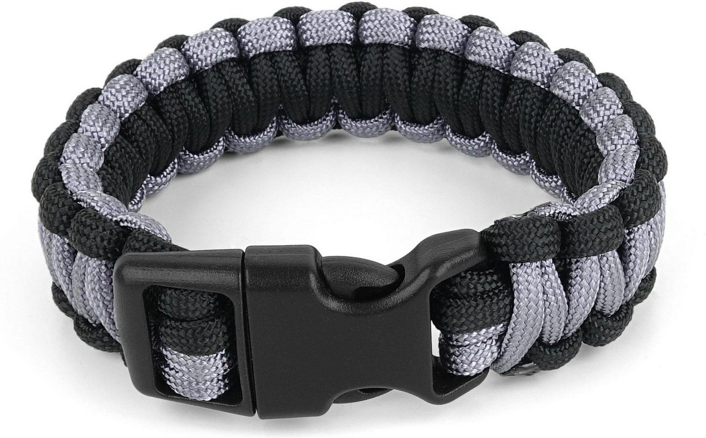normani Armband Survival-Armband Paracord 17 mm Medium (1-tlg), Survival Armband aus geflochtener Paracord mit Clipverschluss von normani