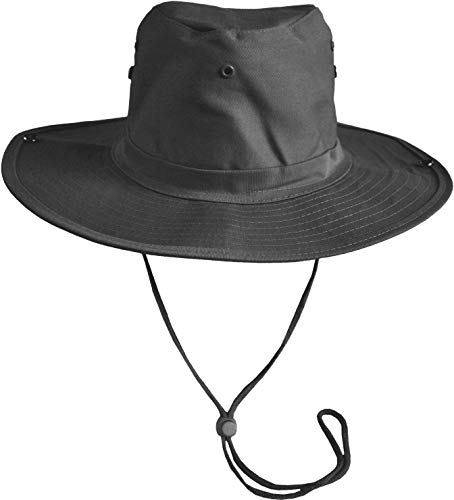 normani Australischer Buschhut/Wanderhut - Atmungsaktiv perfekt geeignet zum Campen und Wandern Farbe Schwarz Größe 57 von normani