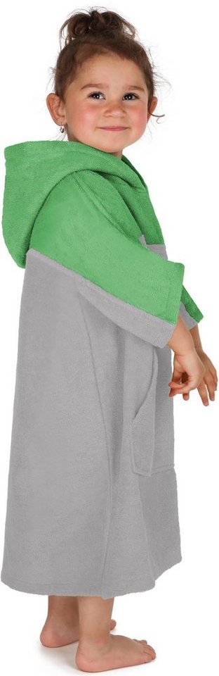 normani Badeponcho Kinder Badeponcho 2-5 Jahre Puwai, Bio-Baumwolle, Kapuze, Schlupf, Badeponcho aus 100 % Bio-Baumwolle von normani