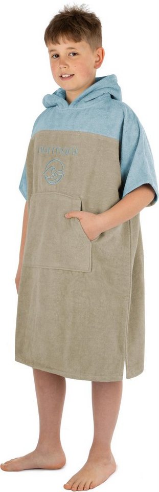 normani Badeponcho Kinder Badeponcho -Puwai- (10-13 Jahre), Bio-Baumwolle, Kapuze, Schlupf, Badeponcho aus 100 % Bio-Baumwolle von normani