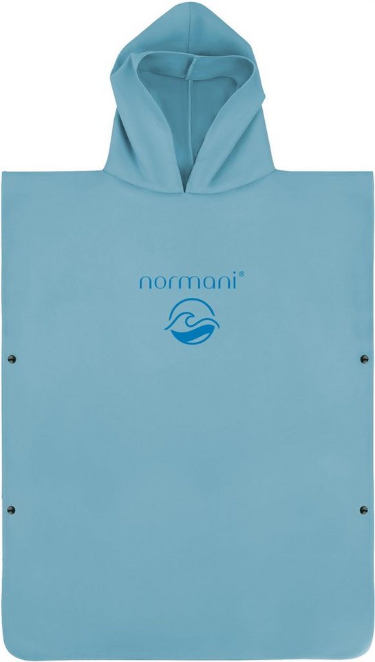 normani Badeponcho Kinder Mikrofaser Badeponcho 10-13 Jahre Camuy, Polyester, Kapuze, Schlupf, Bade Handtuch mit Ärmeln aus recyceltem Material von normani