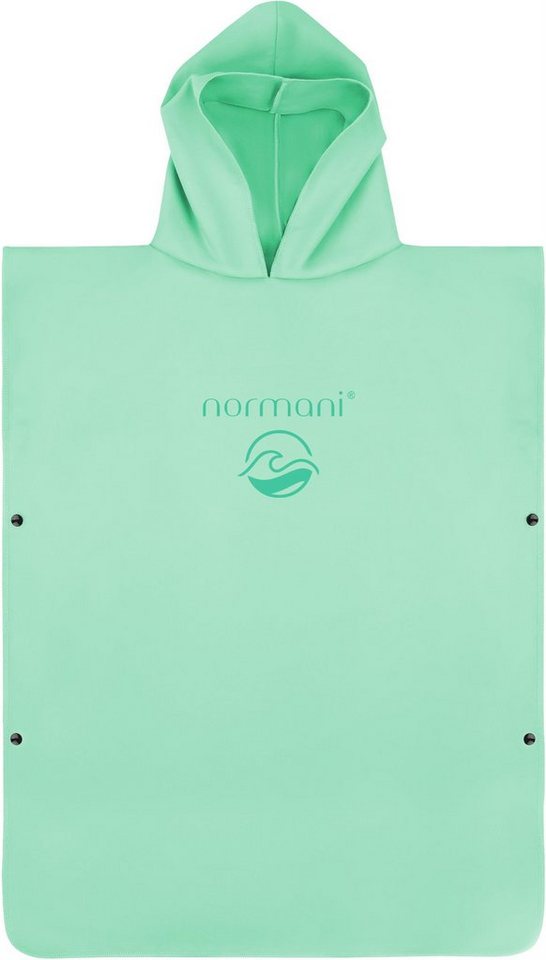 normani Badeponcho Kinder Mikrofaser Badeponcho 10-13 Jahre Camuy, Polyester, Kapuze, Schlupf, Bade Handtuch mit Ärmeln aus recyceltem Material von normani