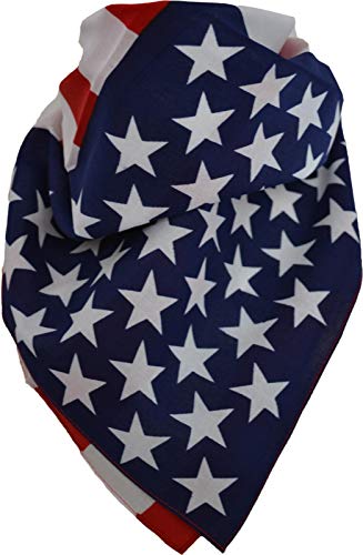 normani Bandana Biker Kopftuch in verschiendenen Farben - 2-100 Stück wählbar Farbe USA-Fahne Größe 2 Stück von normani