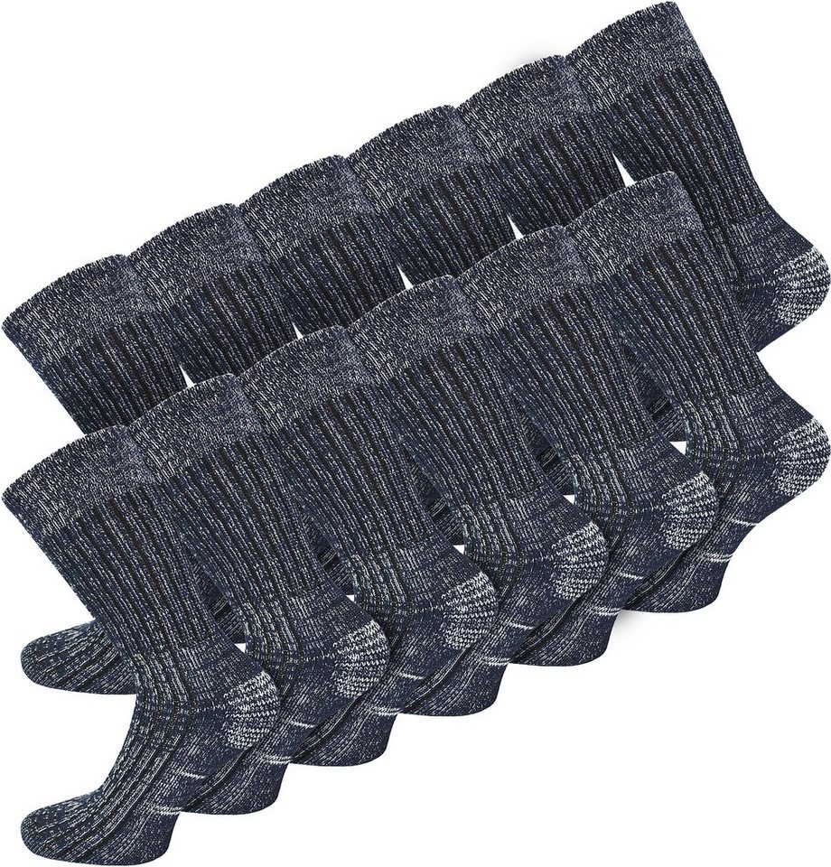 normani Basicsocken 12 Paar Jeanssocken mit Frotteesohle (6er-Set, 12 Paar) angenehmer Bund von normani