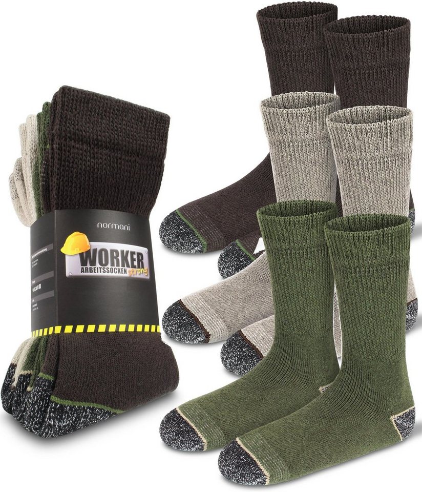 normani Basicsocken 4 Paar Arbeitssocken WORKER strong (6er-Set, 6 Paar) vollfrotteegefüttert von normani