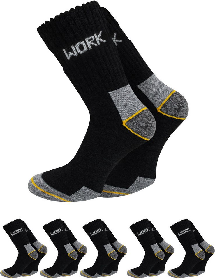 normani Basicsocken 6 Paar Arbeitssocken Work Wool (6er-Set, 6 Paar) robust, langlebig und bequem von normani