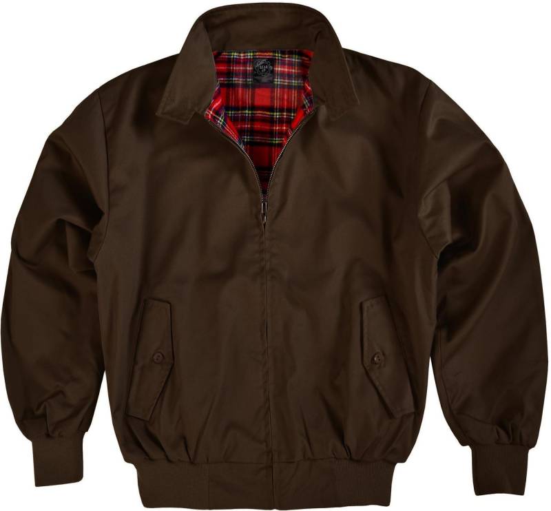 normani Blouson Herren Harrington Jacke Retro Blouson English Style mit kariertem Innenfutter Karofutter von normani