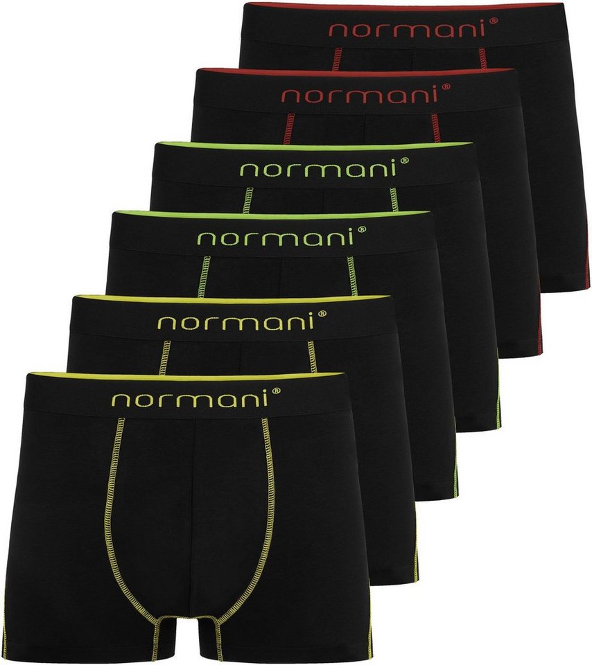 normani Boxershorts 6 Herren Baumwoll-Boxershorts Unterhose aus atmungsaktiver Baumwolle für Männer von normani