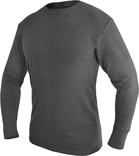 normani Bundeswehr Thermohemd Unterhemd Langarm mit Innenfrottee Farbe Dunkelgrau Größe 5 von normani