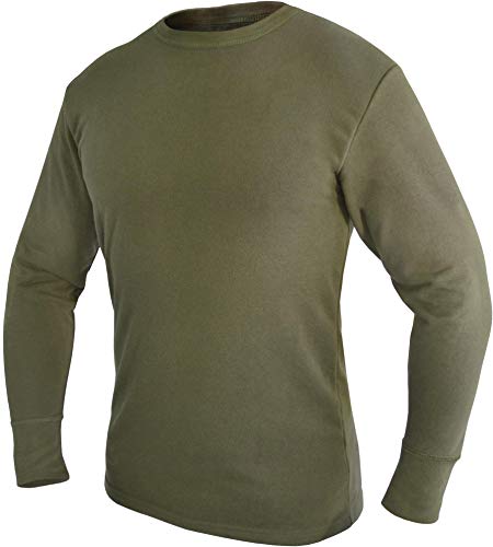 normani Bundeswehr Thermohemd Unterhemd Langarm mit Innenfrottee Farbe Olive Größe 11 von normani