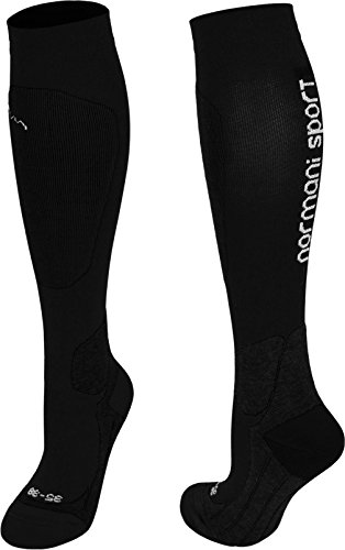 normani Coolmax Sportsocken/Kompressionsstrumpf Competition- Kompressionsklasse Farbe Sport/Schwarz Größe 43/46 von normani