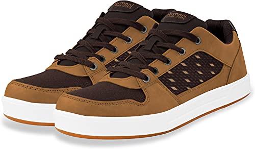 normani Cotton Canvas Herren Sneaker Halbschuhe mit Schnürsenkel Farbe Beige Größe 38 von normani