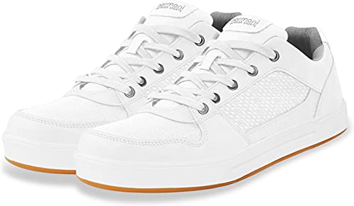 normani Cotton Canvas Herren Sneaker Halbschuhe mit Schnürsenkel Farbe Weiß Größe 41 von normani