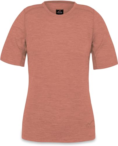 normani Damen Merino T-Shirz Kurzarm 100% Merinowolle Outdoor Oberteil Funktionsshirt Unterwäsche 200g/m² Farbe Rosa Größe L/40 von normani
