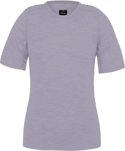 normani Damen Merino T-Shirz Kurzarm 100% Merinowolle Outdoor Oberteil Funktionsshirt Unterwäsche 200g/m² Farbe Lila Größe L/40 von normani